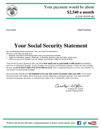 Social Security statement